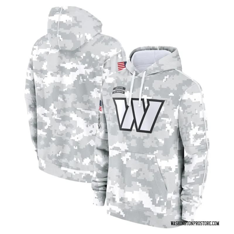 Arctic Camo Men's Washington Commanders 2024 Salute to Service Club Fleece Pullover Hoodie