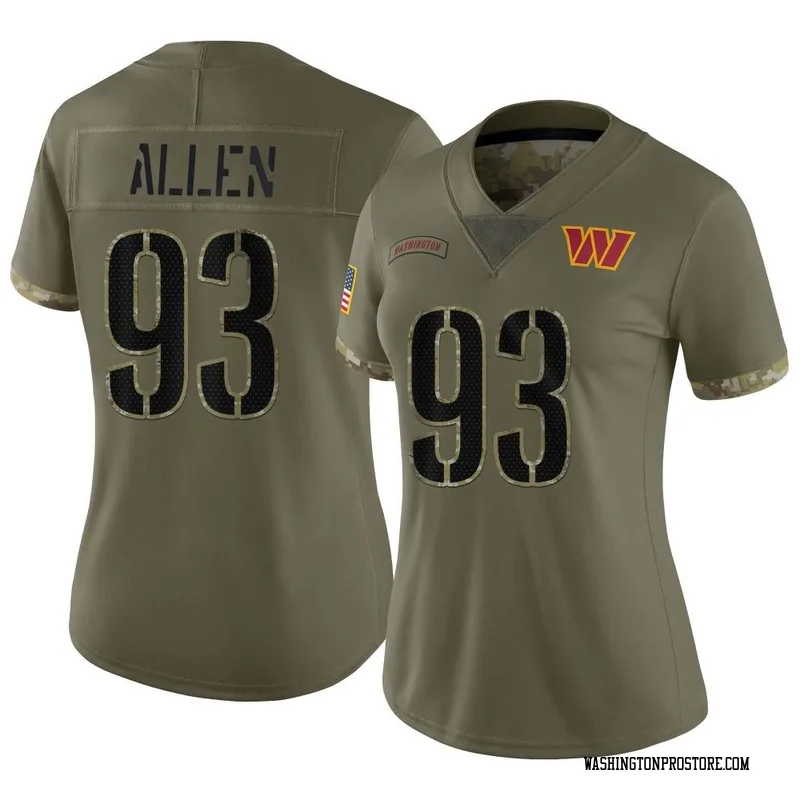 Men's Washington Commanders #93 Jonathan Allen Gold Vapor Untouchable  Stitched Football Jersey #nba